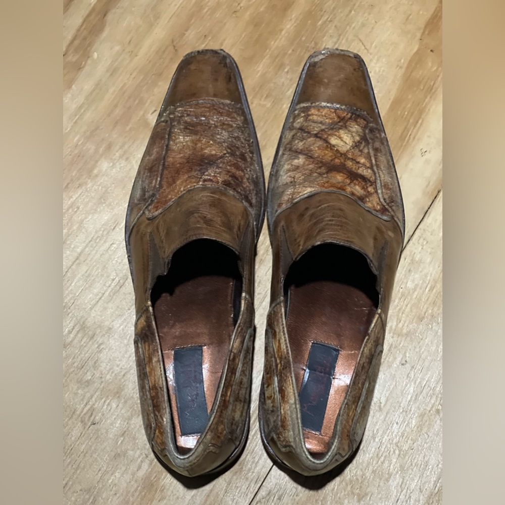 Marco delli ankle boots men 8 multicolor slip on